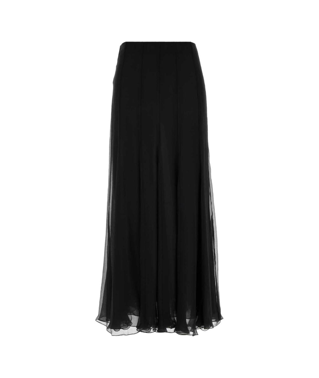 CHLOE Черная шелковая юбка макси, фото 1