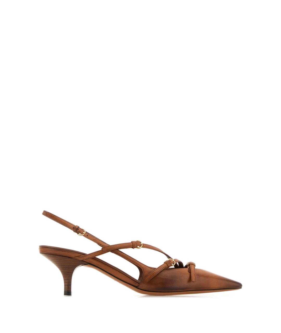 MIU MIU Коричневые кожаные туфли, фото 2