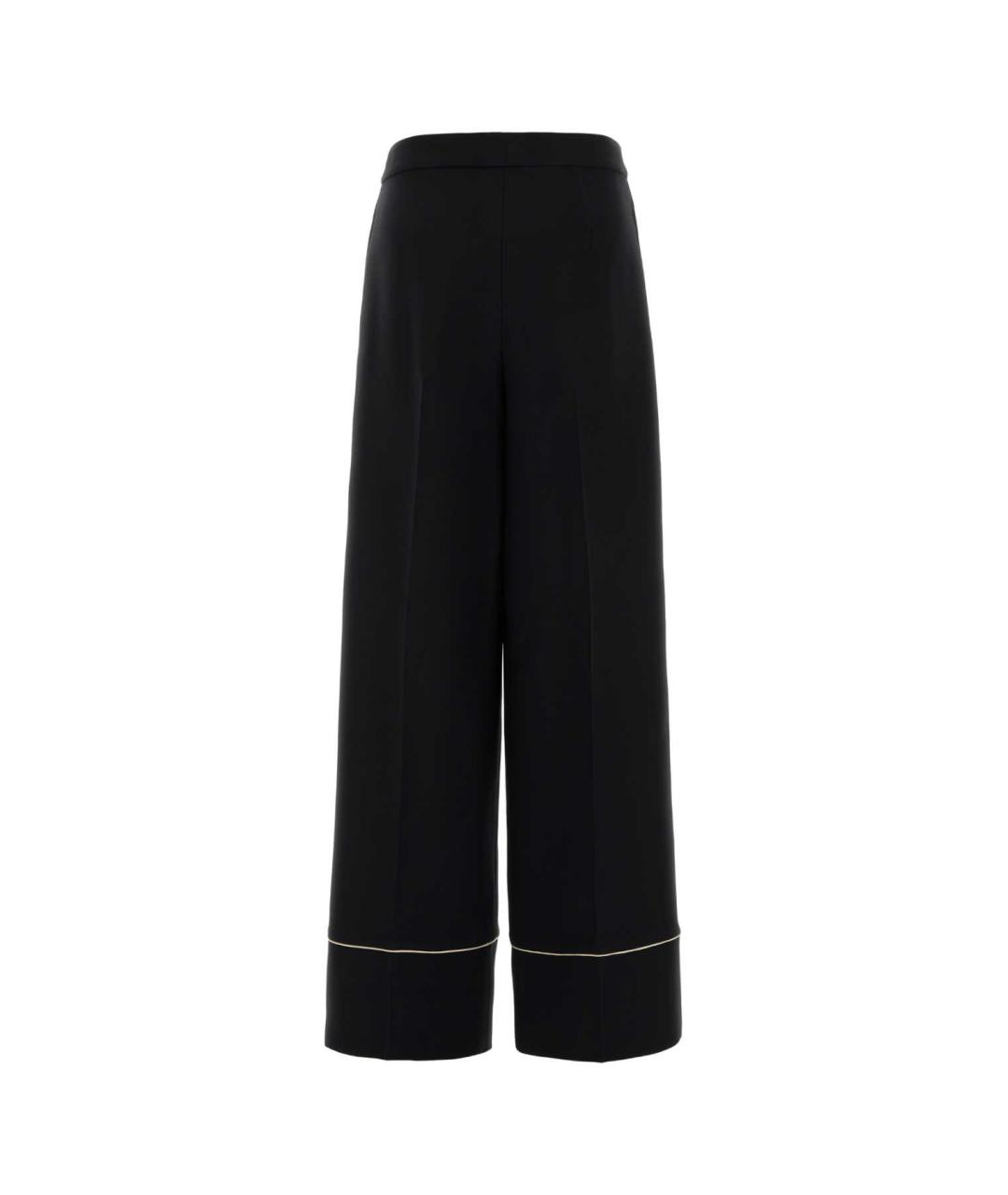 FENDI Черные шерстяные прямые брюки, фото 2