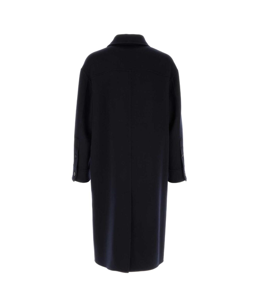 LOEWE Темно-синее шерстяное пальто, фото 3