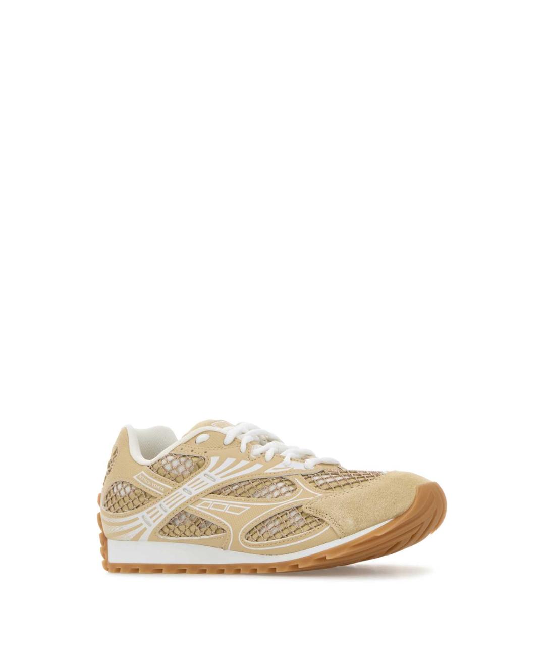 BOTTEGA VENETA Бежевые кожаные кроссовки, фото 3