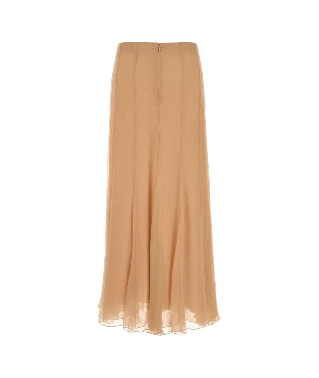 CHLOE Розовая шелковая юбка макси, фото 2