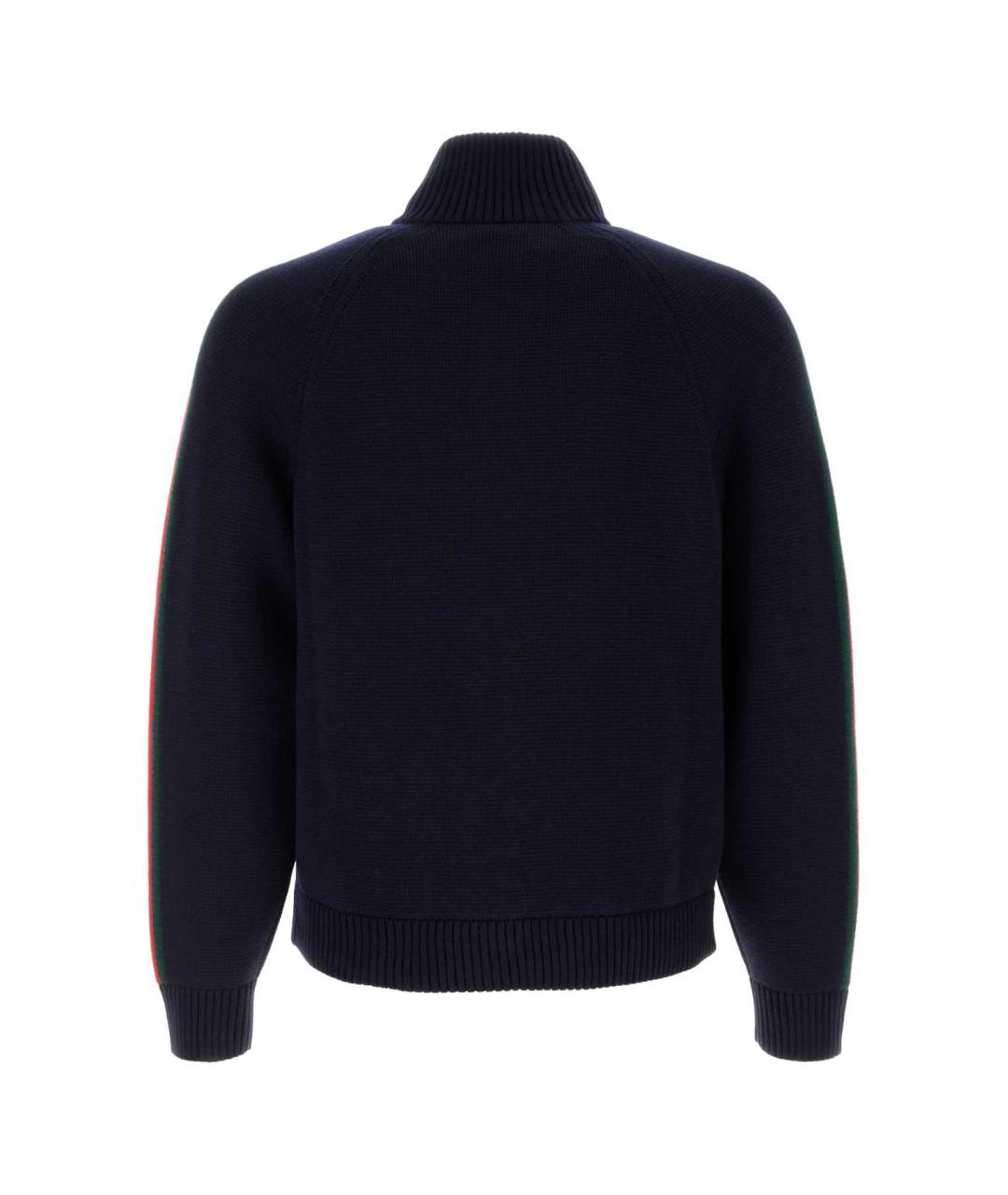 GUCCI Темно-синий шерстяной кардиган, фото 2