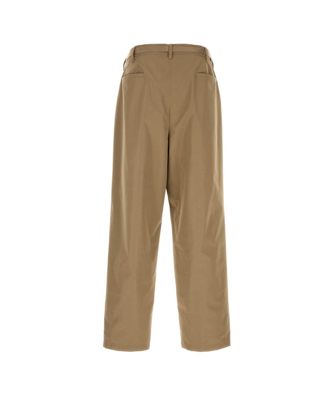 PRADA Бежевые полиэстеровые повседневные брюки, фото 2