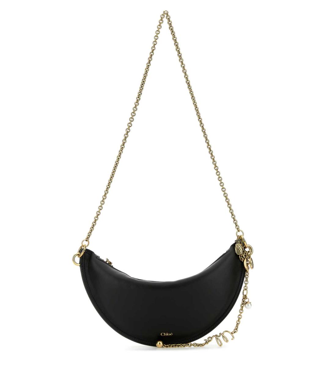 CHLOE Черная кожаная сумка через плечо, фото 1