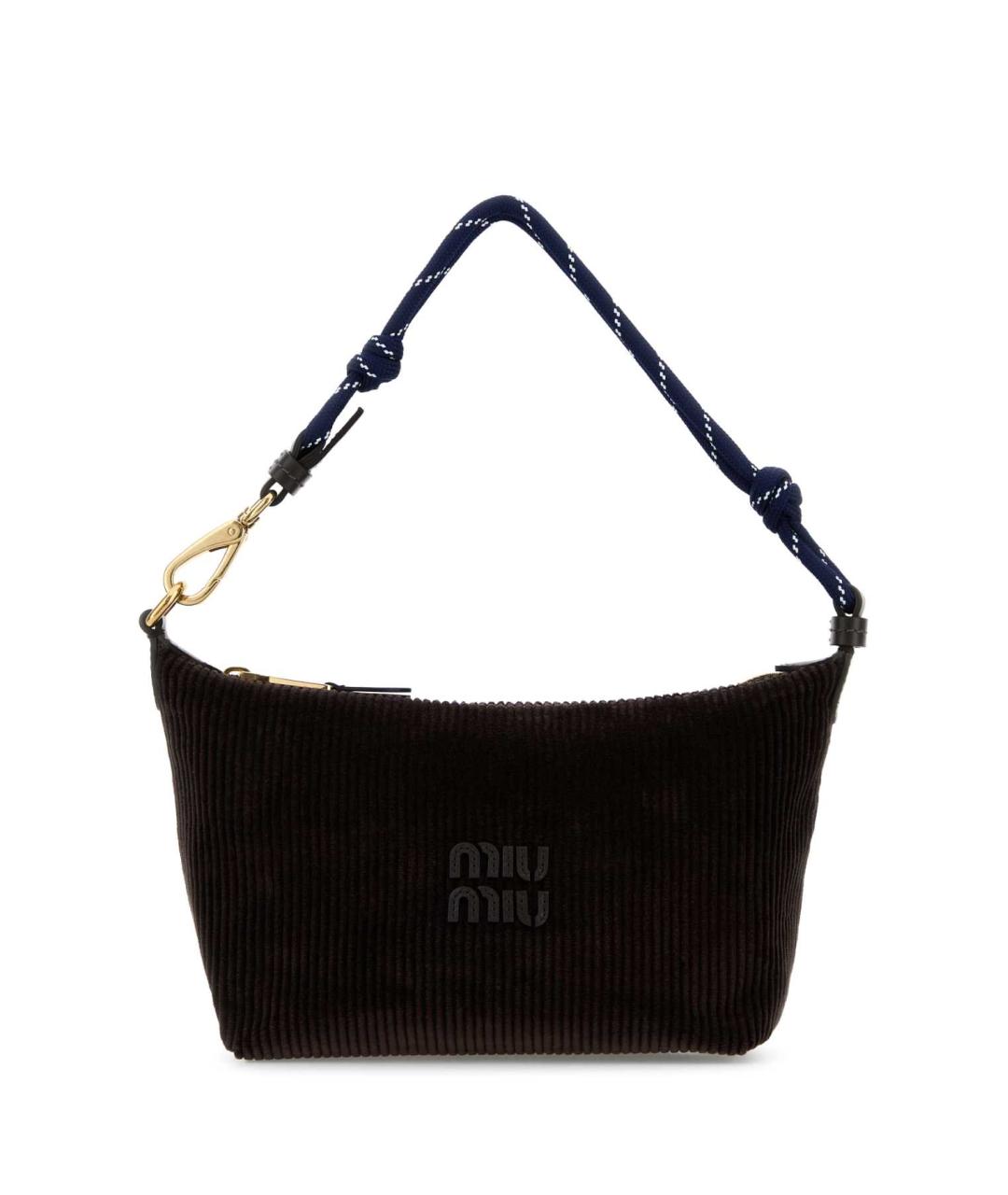 MIU MIU Коричневая тканевая сумка через плечо, фото 1