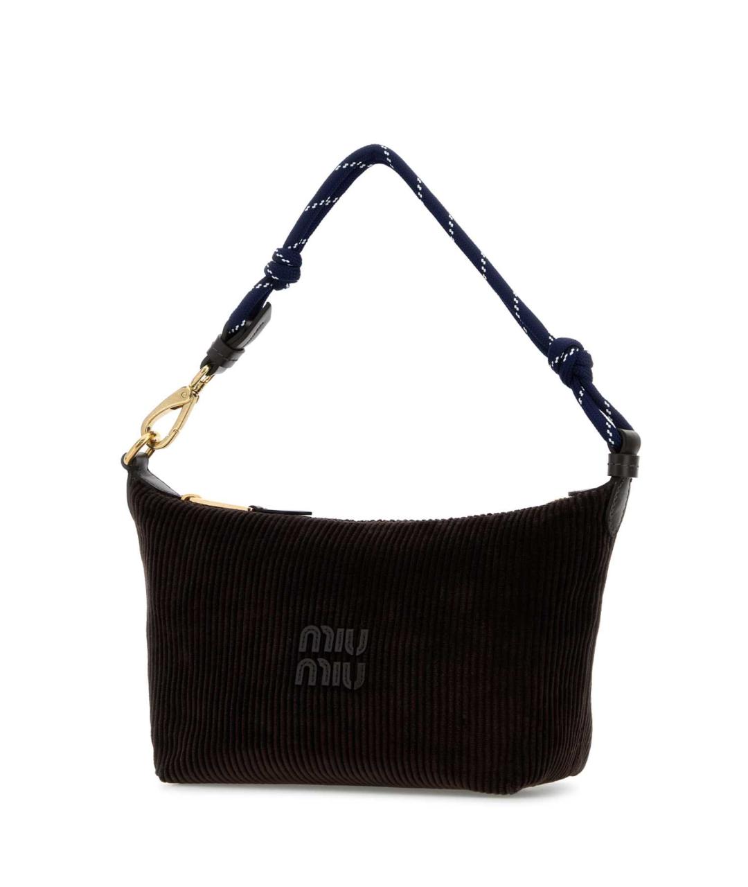 MIU MIU Коричневая тканевая сумка через плечо, фото 4