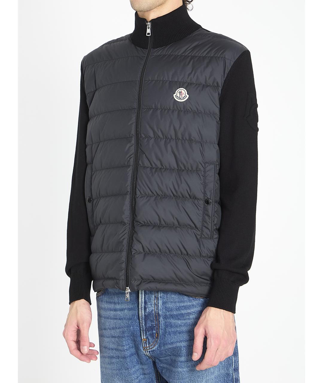 MONCLER Черная хлопковая куртка, фото 2