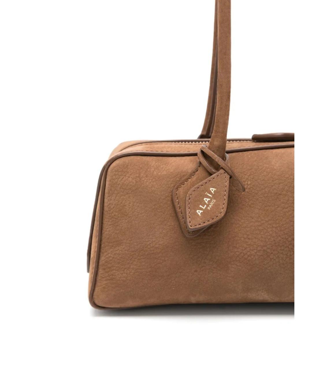 ALAIA Коричневая кожаная сумка через плечо, фото 4