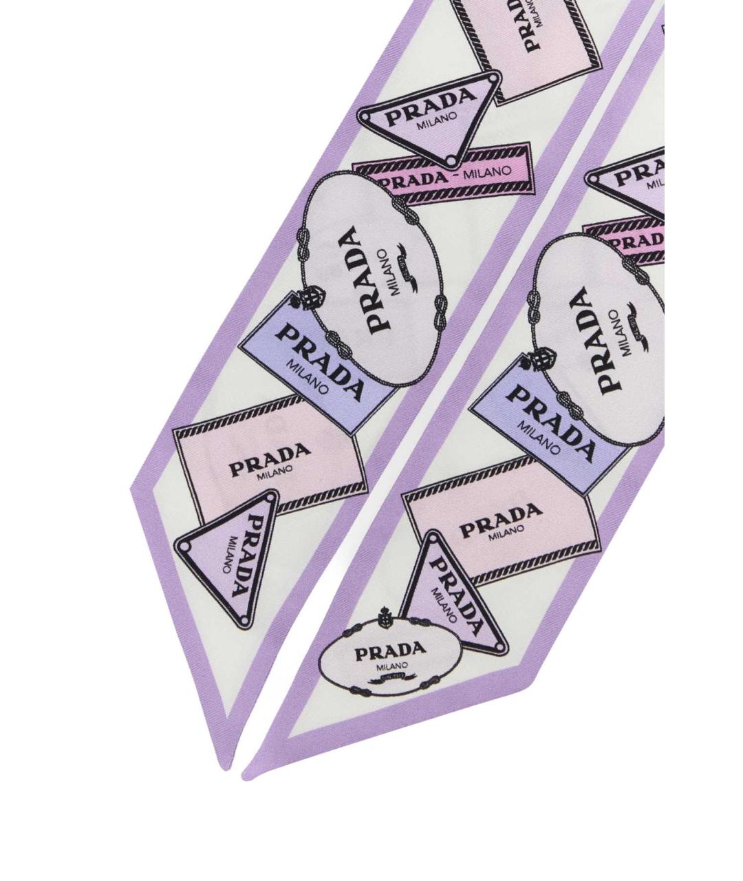 PRADA Мульти шелковый шарф, фото 3