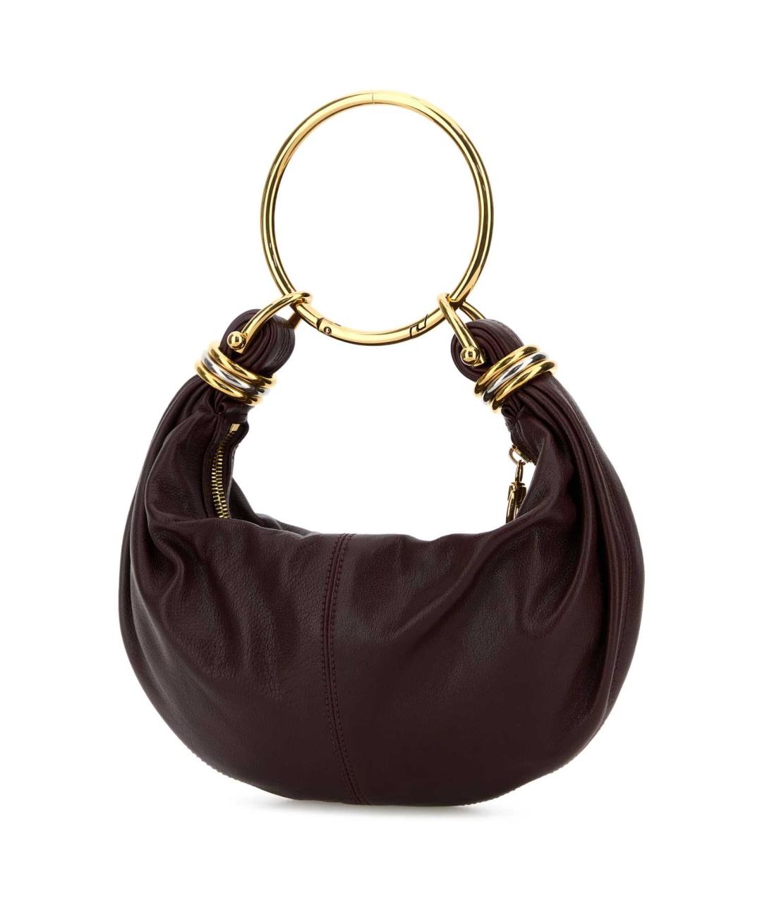 CHLOE Фиолетовая кожаная сумка с короткими ручками, фото 2