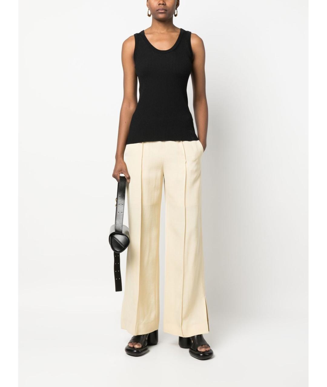 JIL SANDER Черная шерстяная майка, фото 5