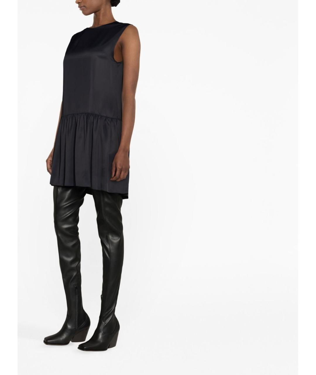 LANVIN Черное вискозное повседневное платье, фото 2