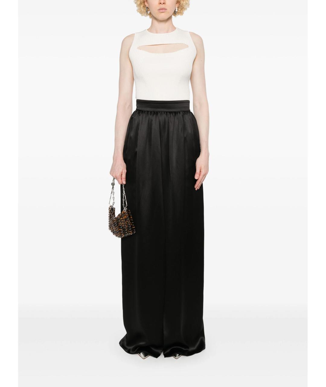 DOLCE&GABBANA Черная вискозная юбка макси, фото 4