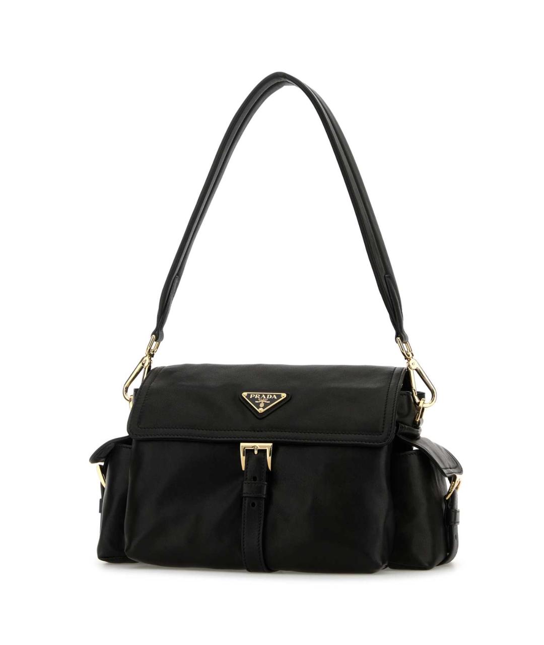 PRADA Черная кожаная сумка через плечо, фото 2