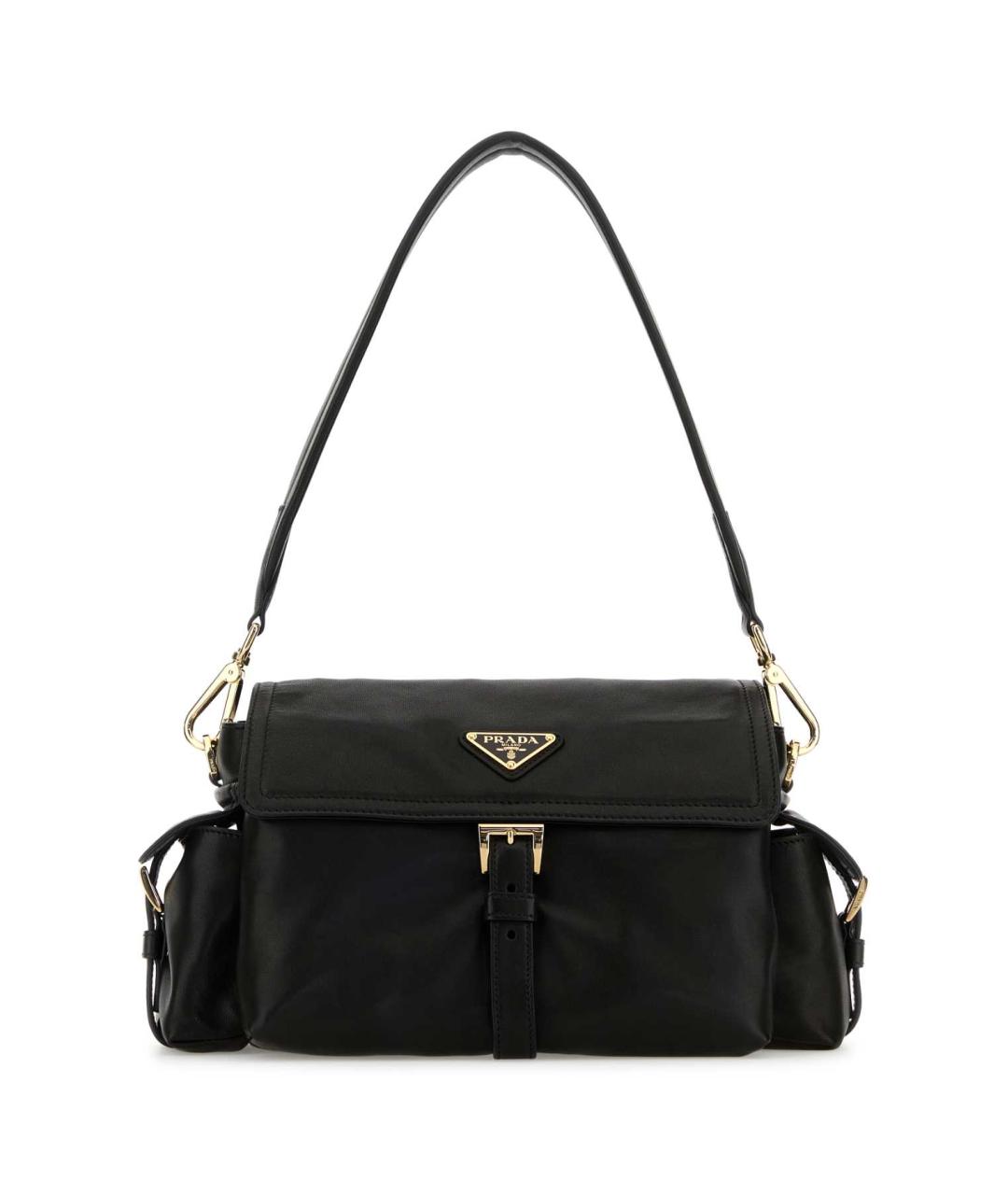 PRADA Черная кожаная сумка через плечо, фото 1