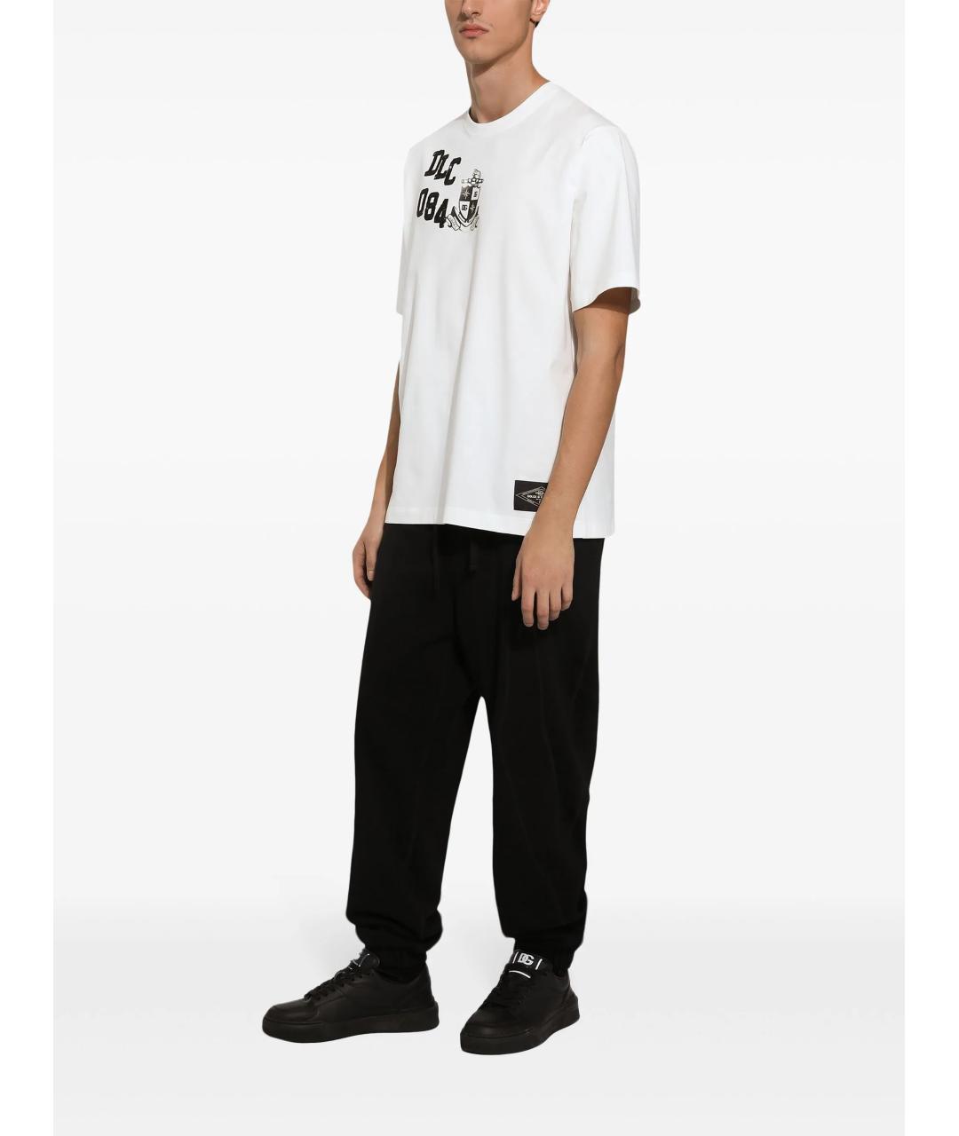 DOLCE&GABBANA Черные хлопковые повседневные брюки, фото 3