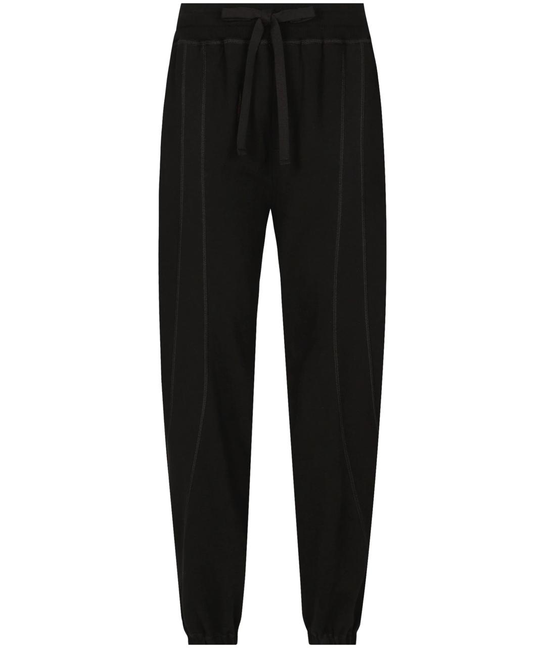 DOLCE&GABBANA Черные хлопковые повседневные брюки, фото 1