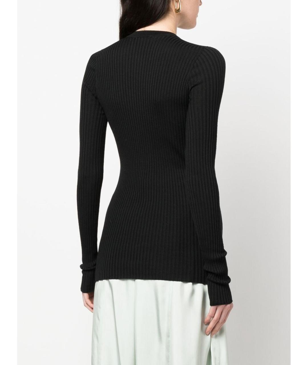 JIL SANDER Черный шерстяной кардиган, фото 5