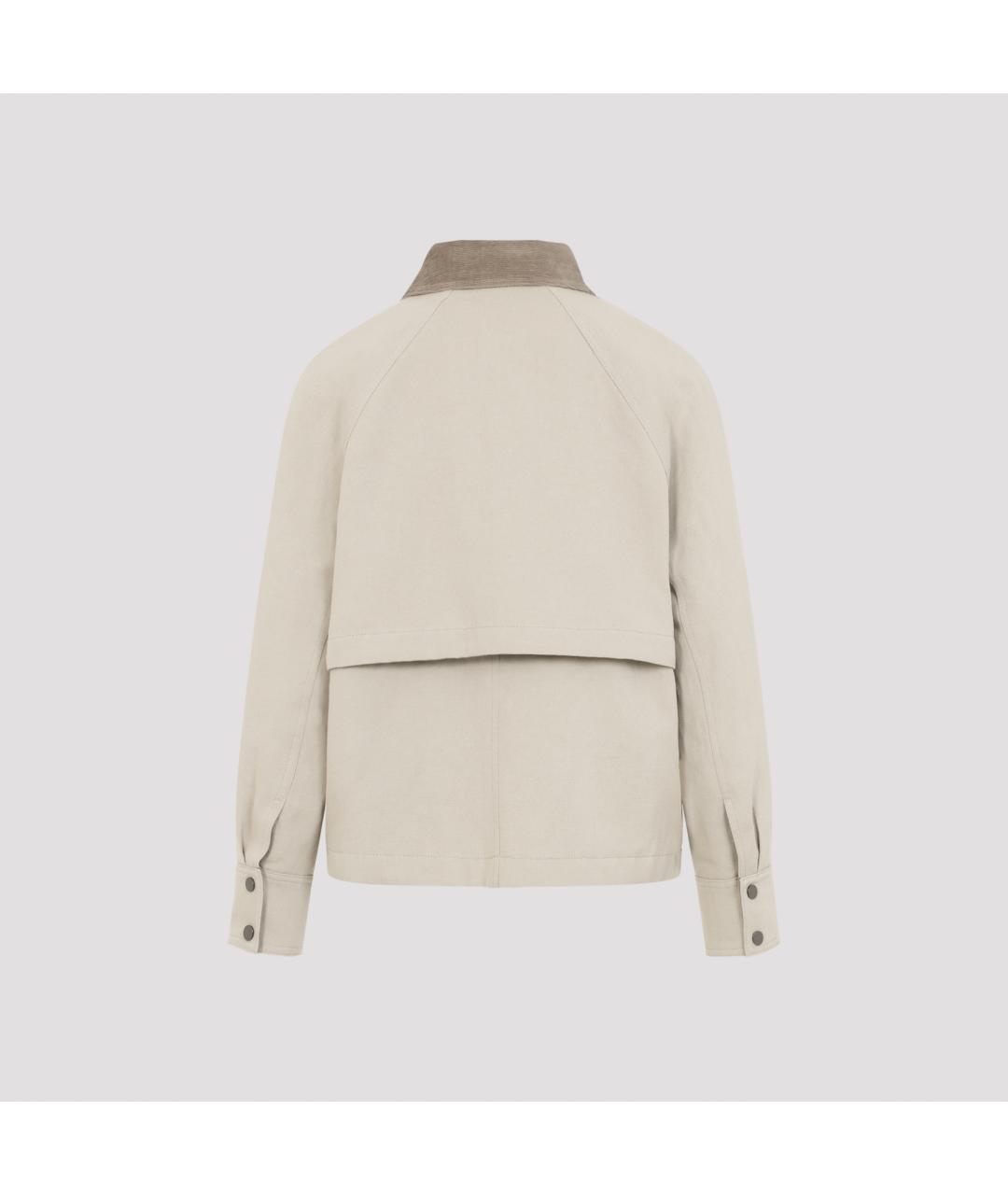 BRUNELLO CUCINELLI Бежевая хлопковая парка, фото 4