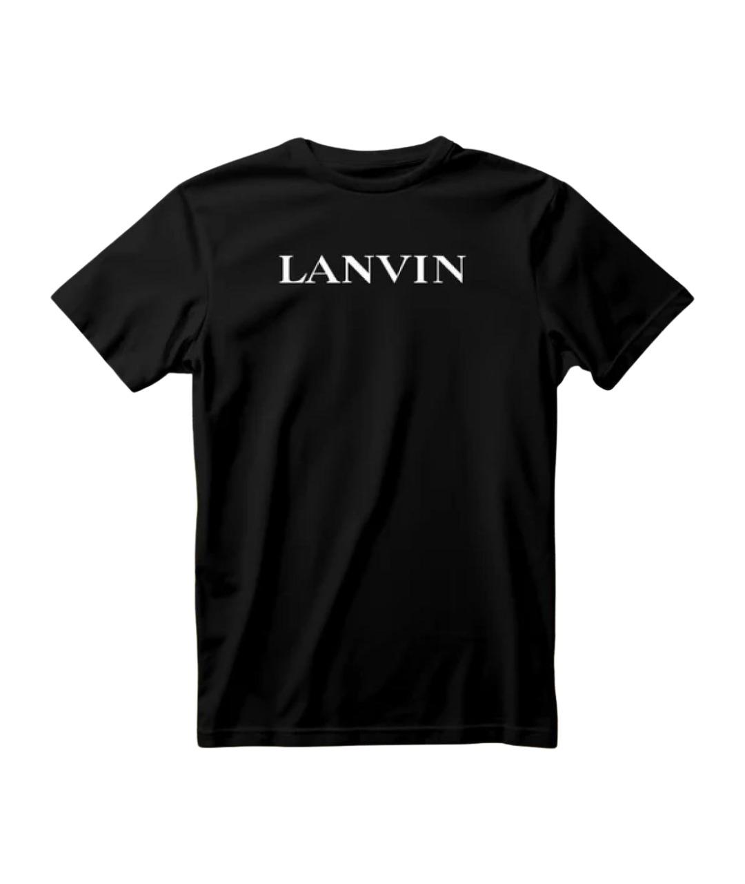 LANVIN Черная хлопковая футболка, фото 1