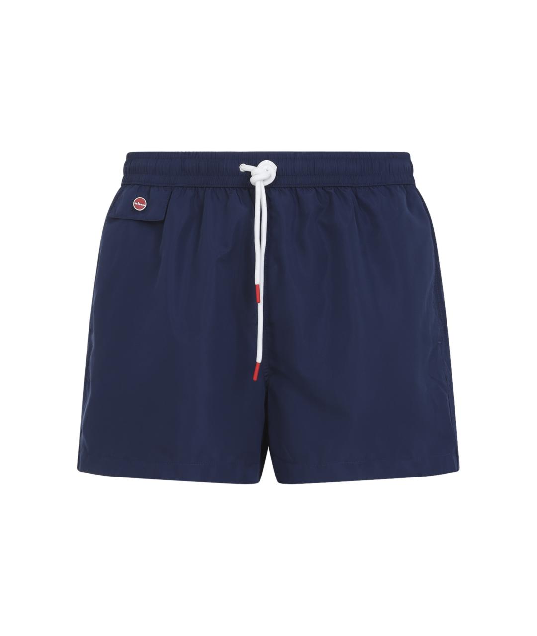 KITON Синие полиэстеровые шорты, фото 1