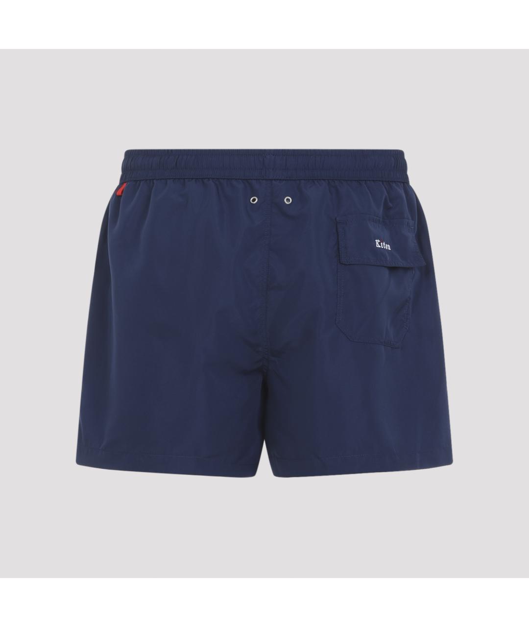 KITON Синие полиэстеровые шорты, фото 2