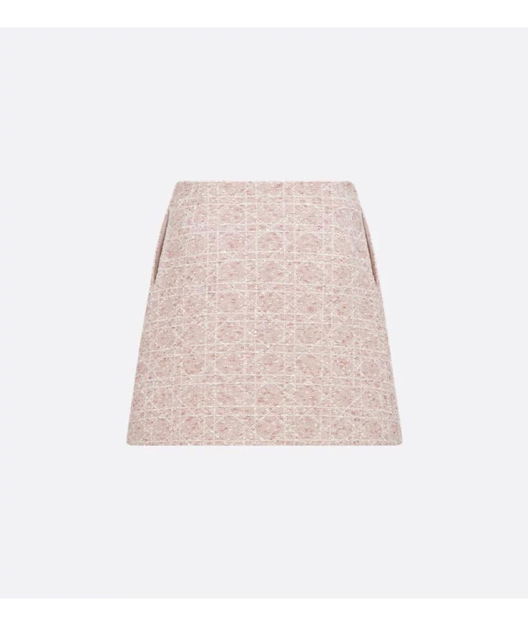 CHRISTIAN DIOR Розовая хлопковая юбка мини, фото 4