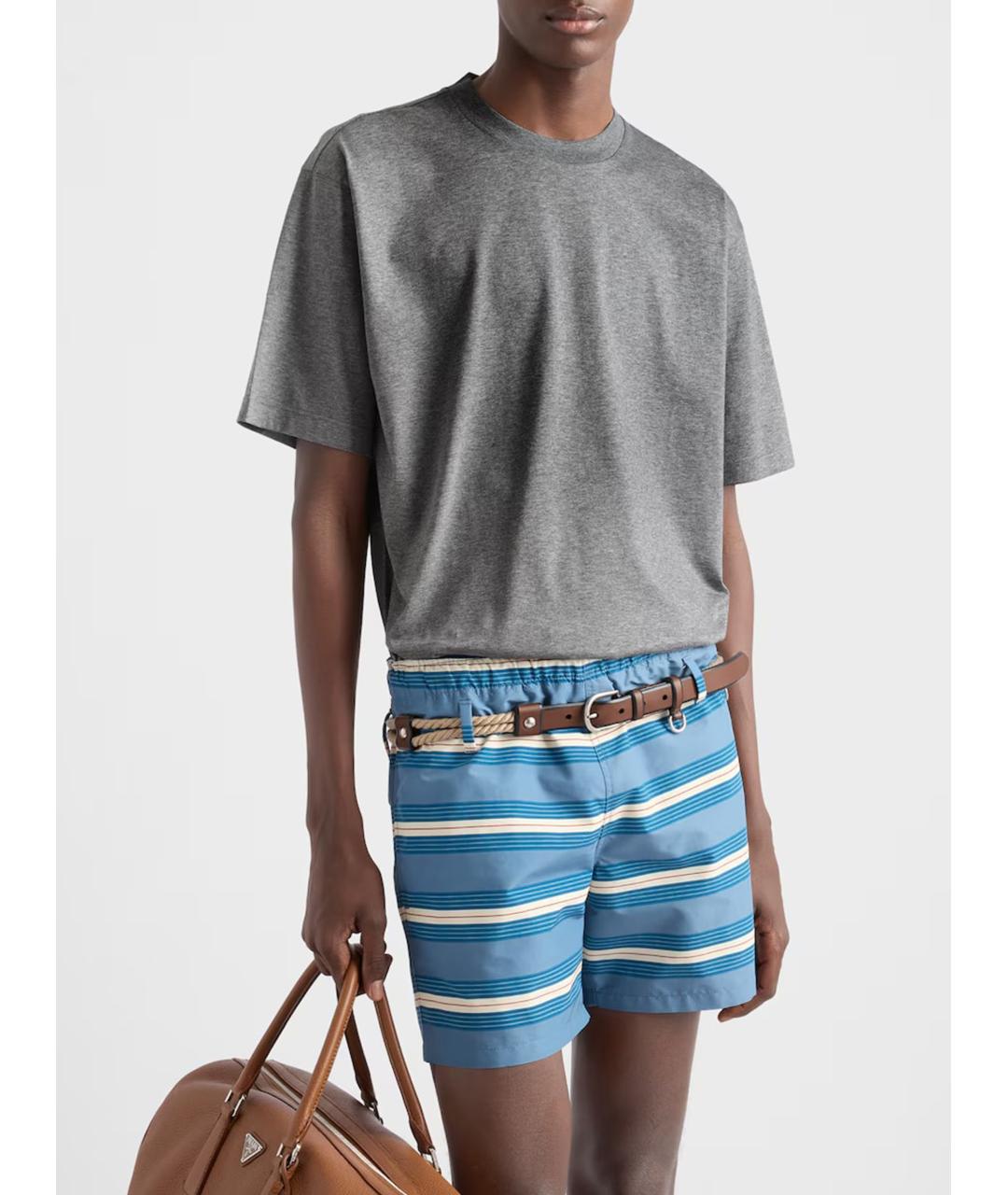 PRADA Серая хлопковая футболка, фото 2