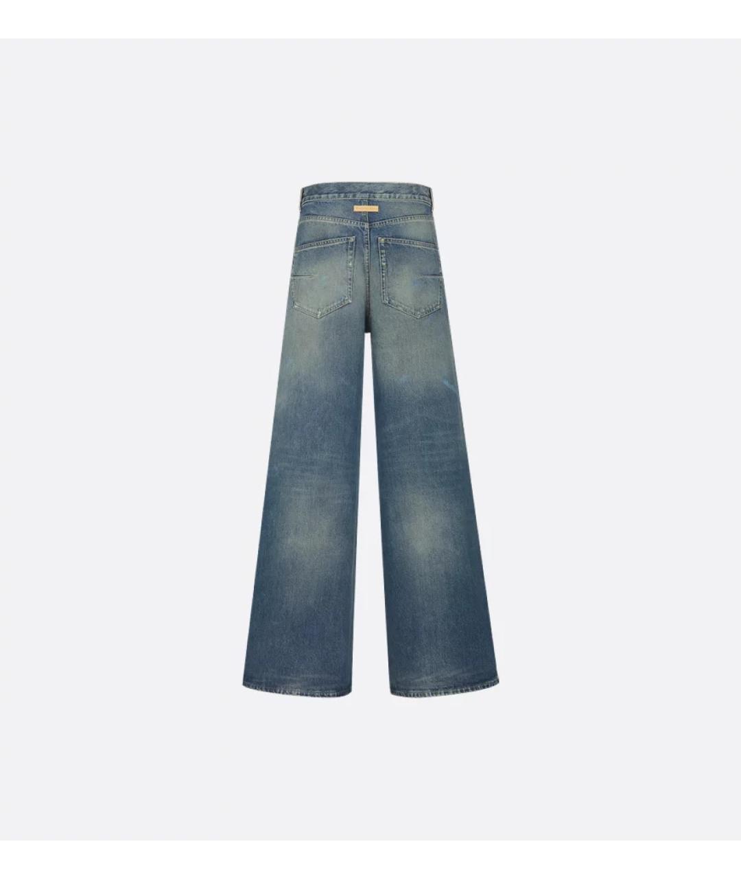 CHRISTIAN DIOR Синие хлопковые прямые джинсы, фото 4