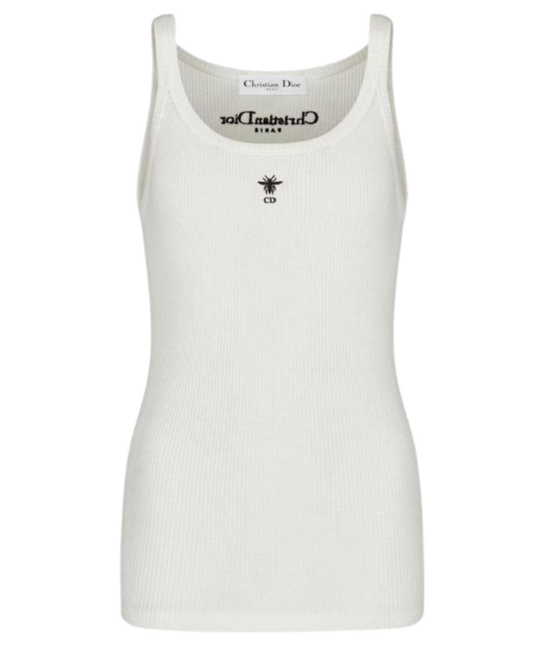 CHRISTIAN DIOR Белая хлопковая майка, фото 1