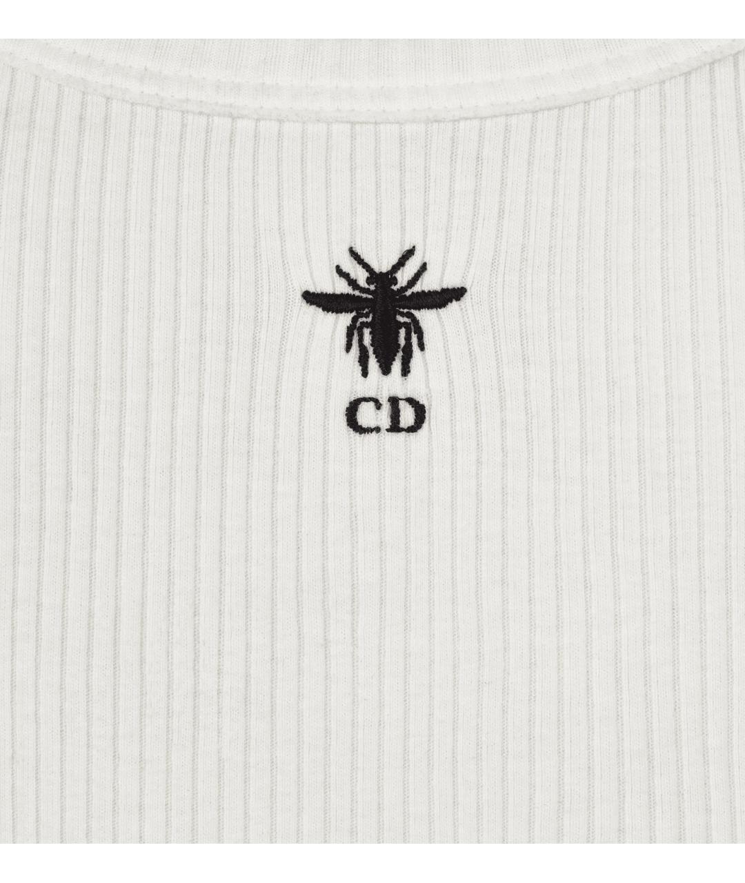 CHRISTIAN DIOR Белая хлопковая майка, фото 5