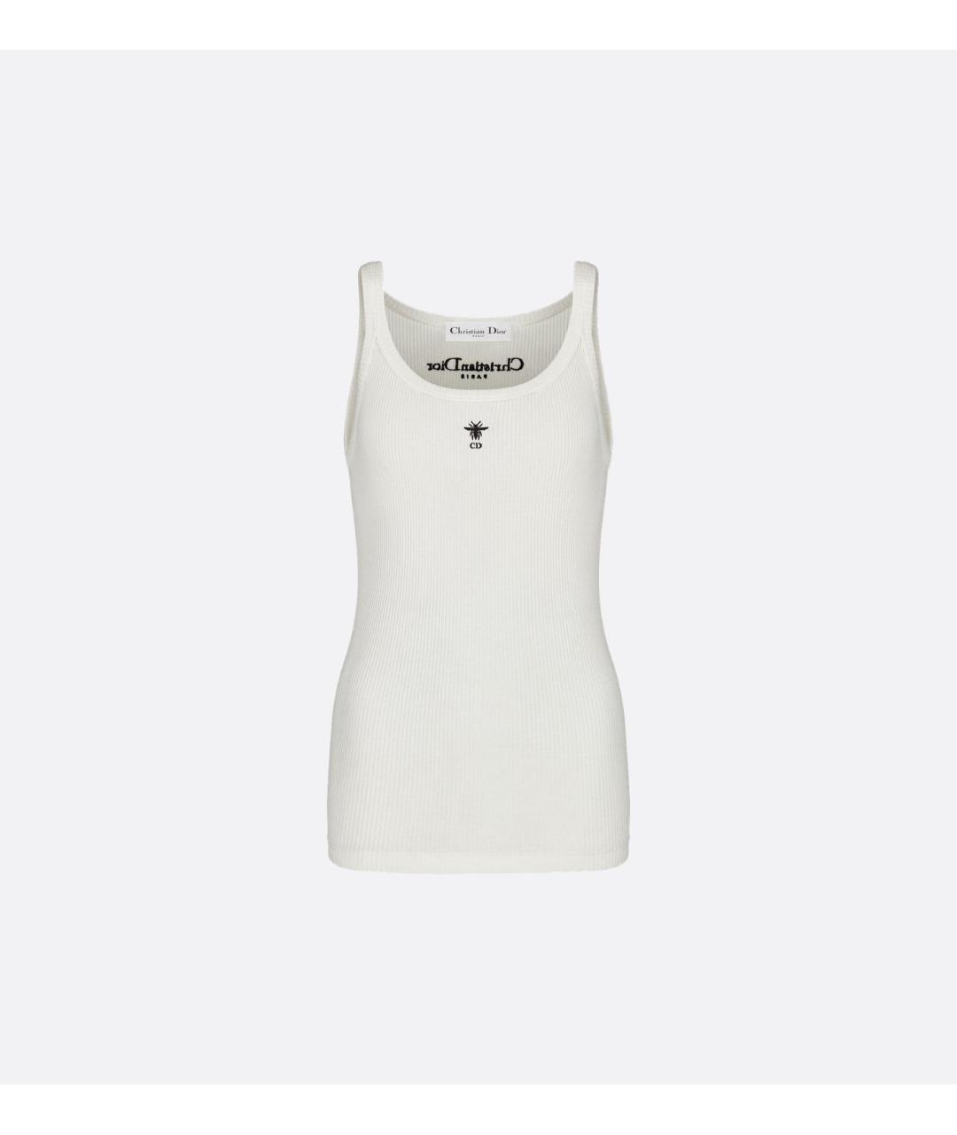 CHRISTIAN DIOR Белая хлопковая майка, фото 6