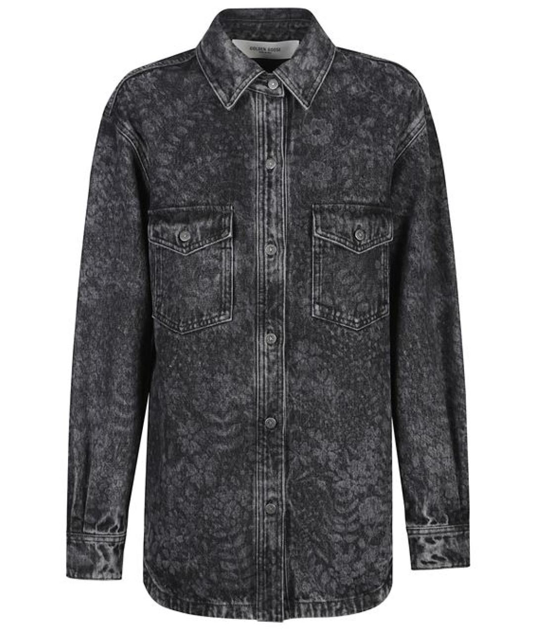 GOLDEN GOOSE DELUXE BRAND Черная хлопковая рубашка, фото 1