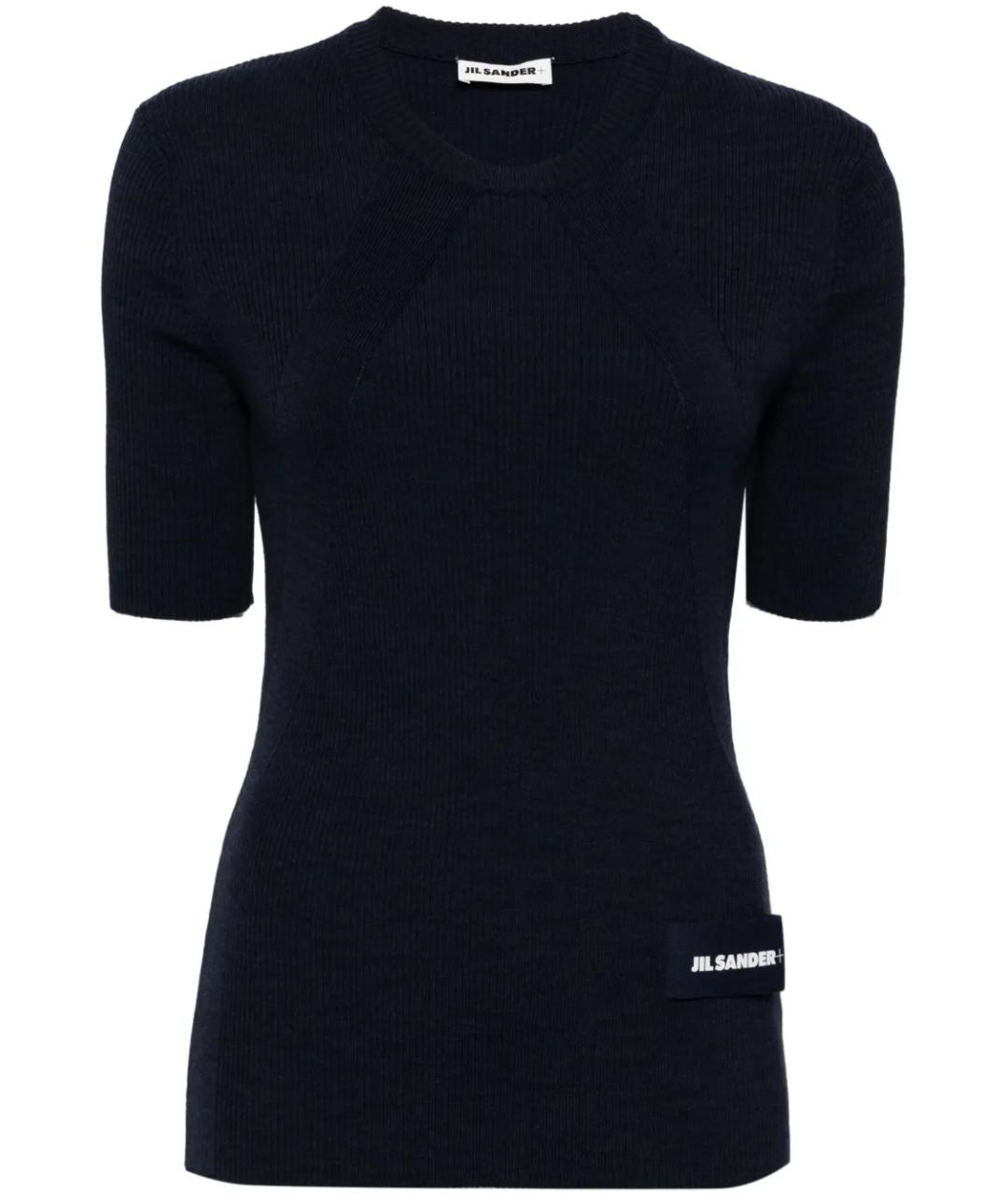 JIL SANDER Черная хлопковая футболка, фото 1