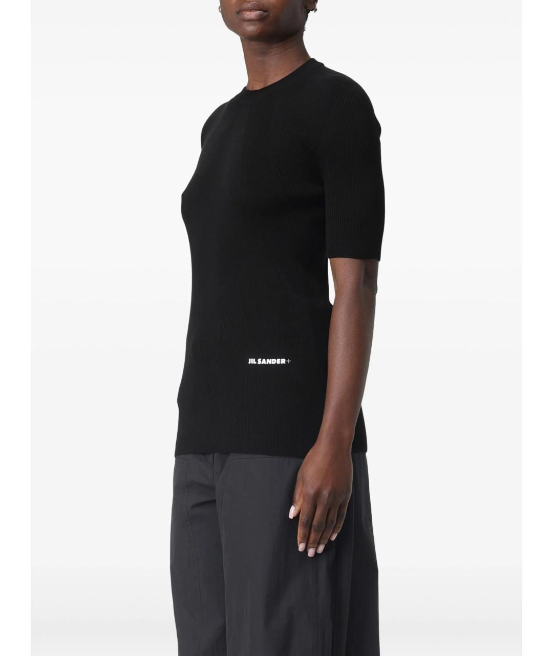 JIL SANDER Черная хлопковая футболка, фото 4