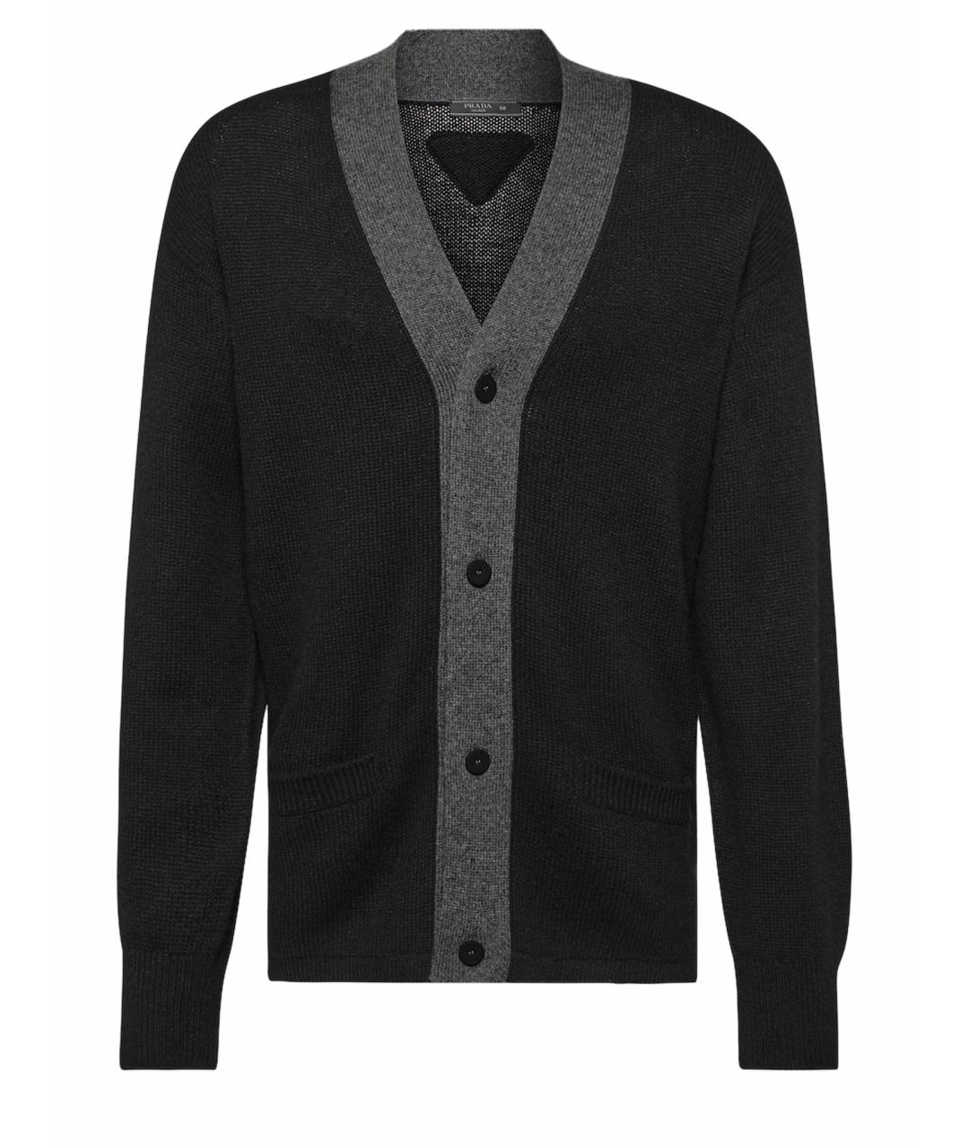 PRADA Черный кашемировый кардиган, фото 1