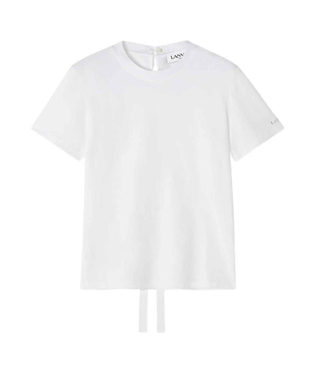 LANVIN Белая хлопковая футболка, фото 1