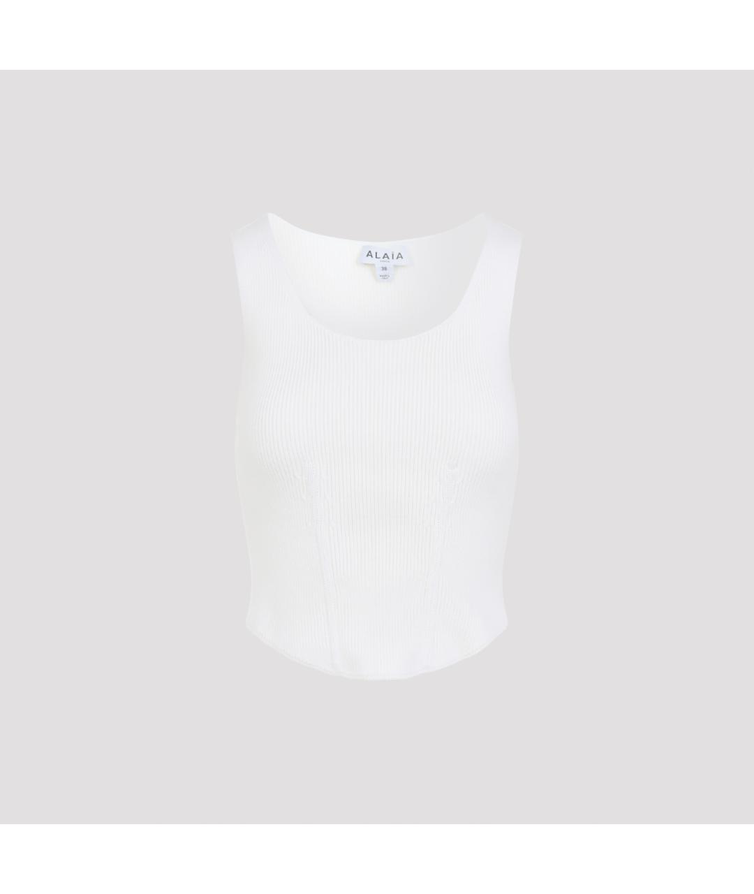 ALAIA Белая шерстяная майка, фото 3