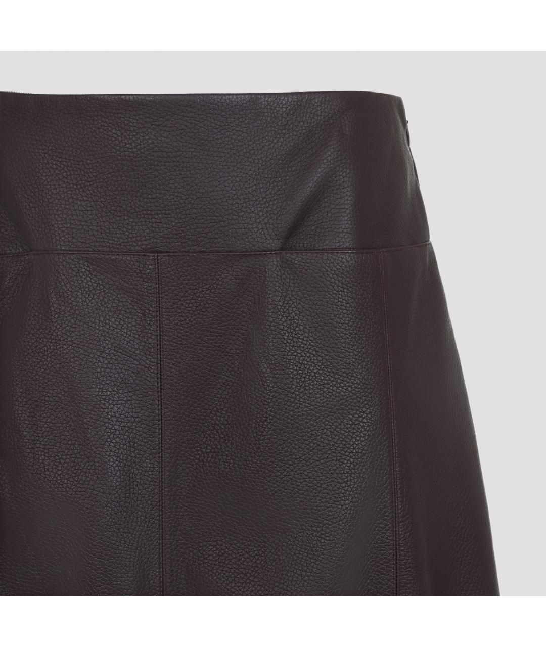 ALAIA Фиолетовая кожаная юбка миди, фото 5