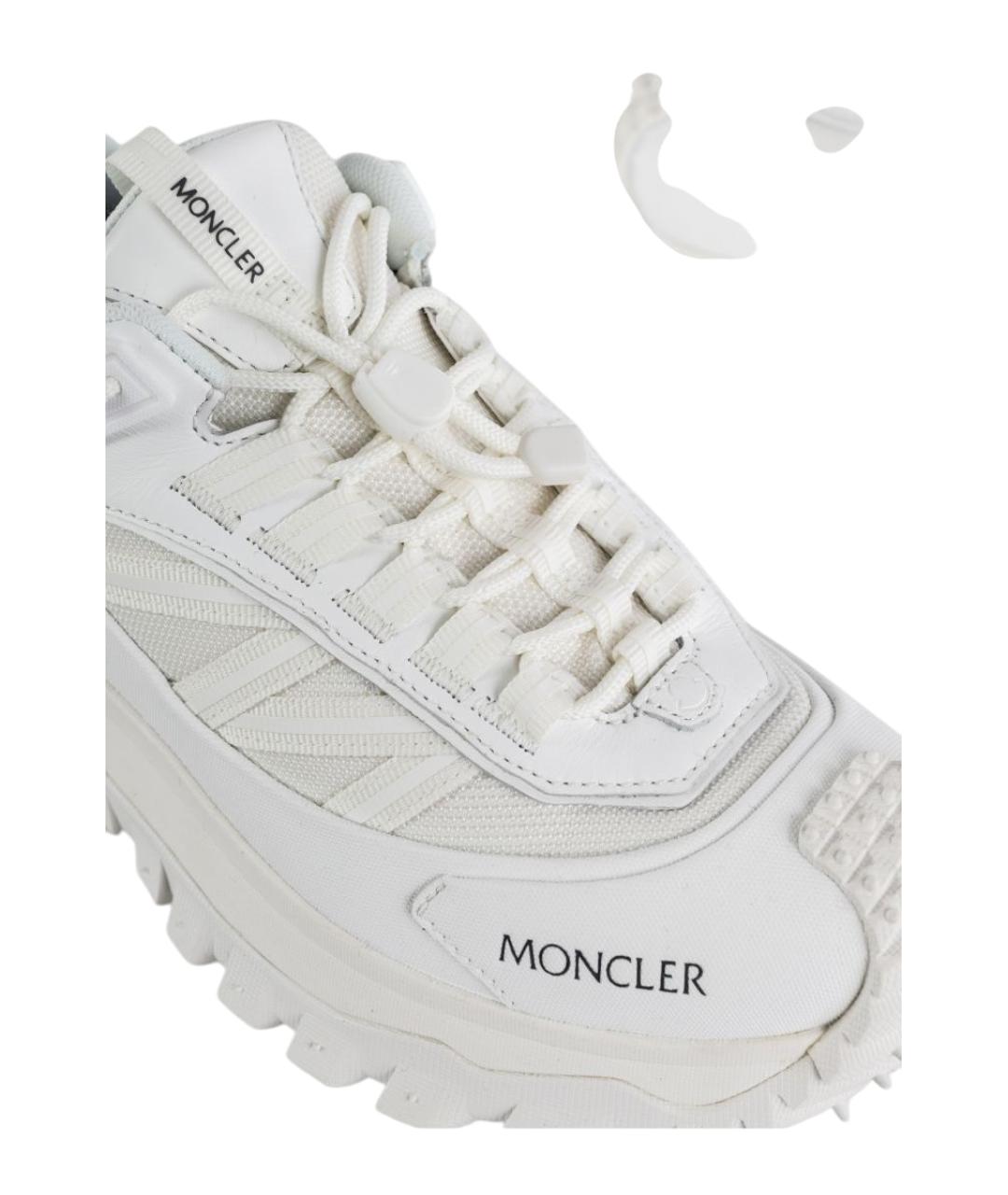 MONCLER Белые текстильные кроссовки, фото 4