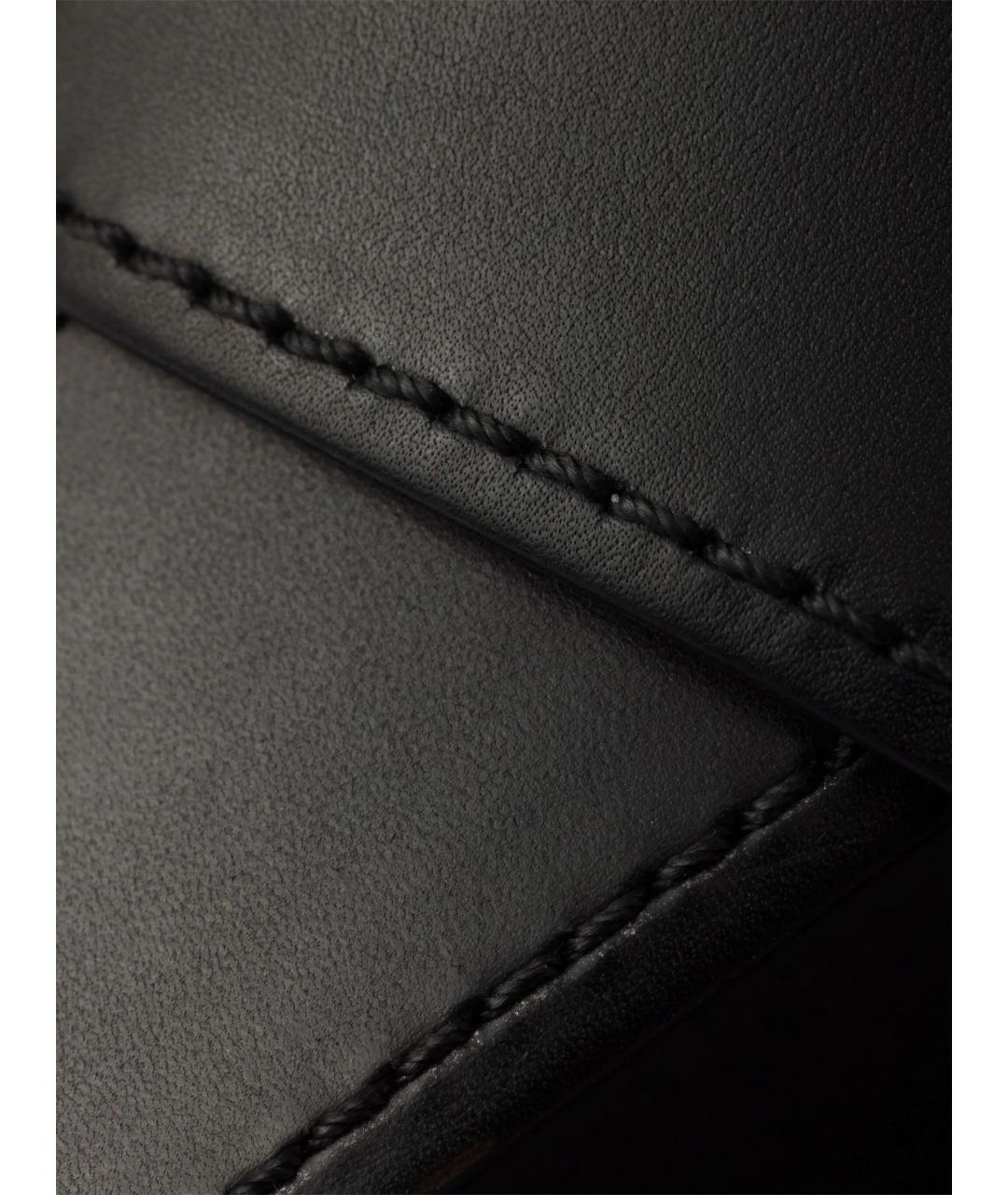 PRADA Черные кожаные шлепанцы, фото 5