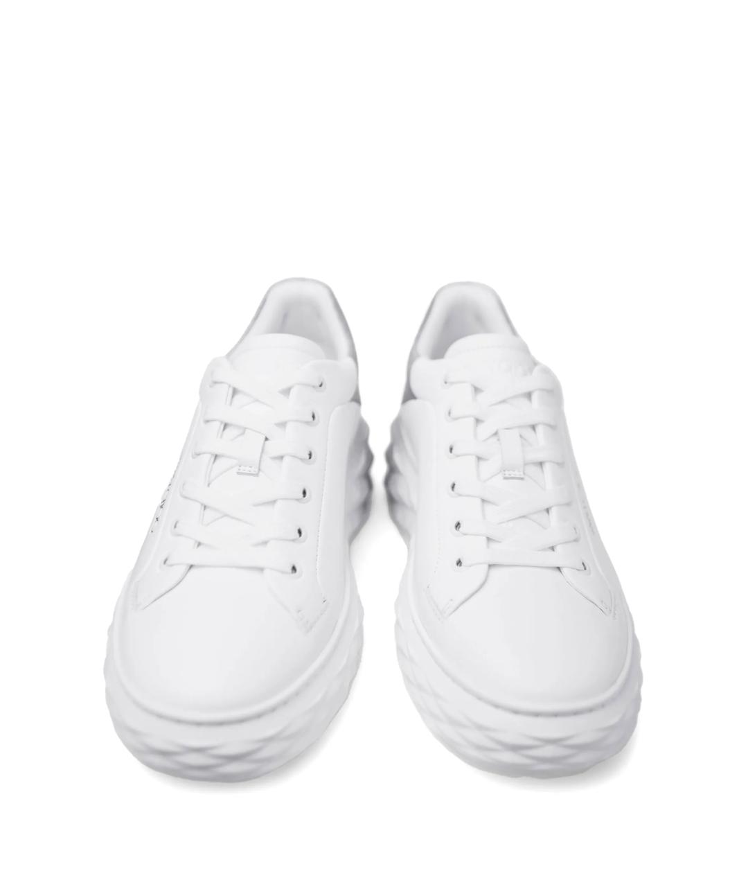 JIMMY CHOO Белые кожаные кеды, фото 4