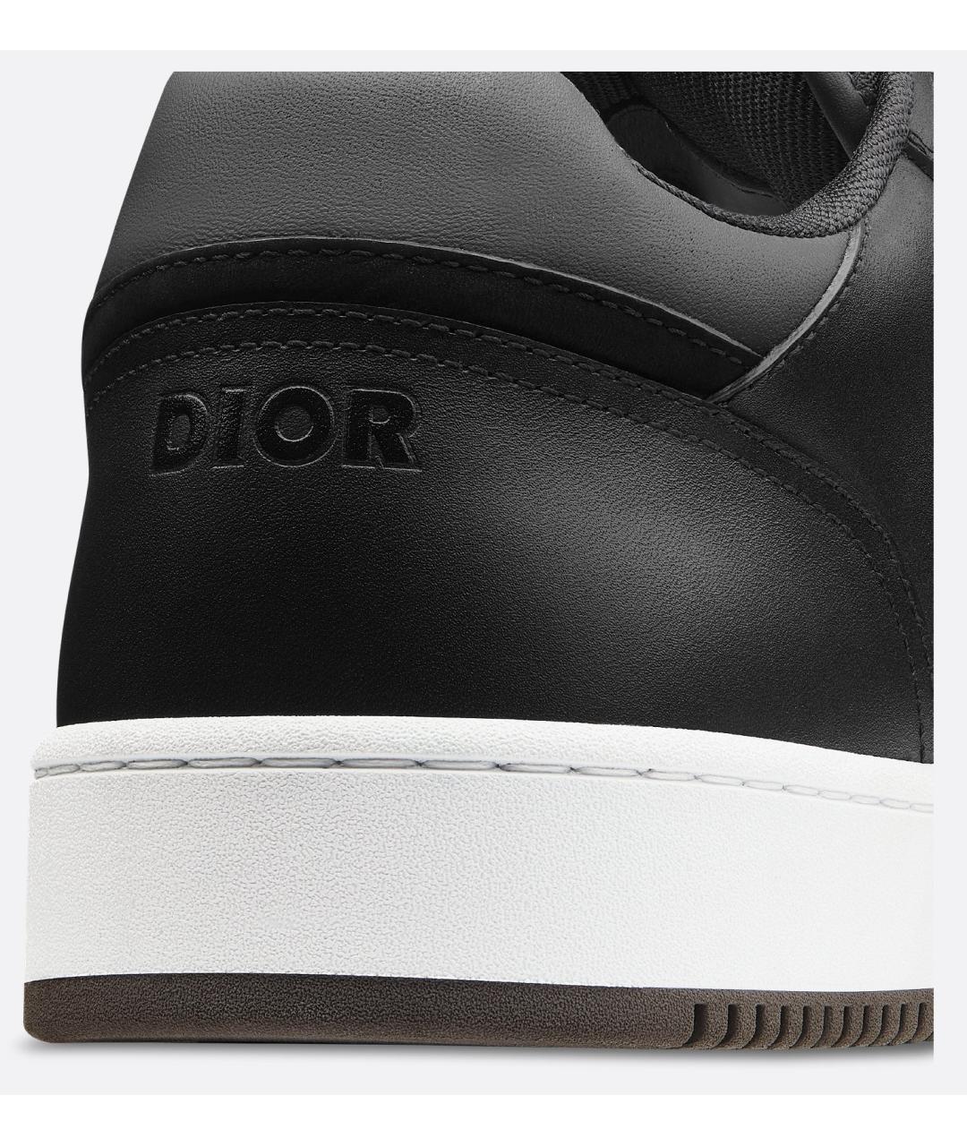 CHRISTIAN DIOR Черные кожаные низкие кроссовки / кеды, фото 4