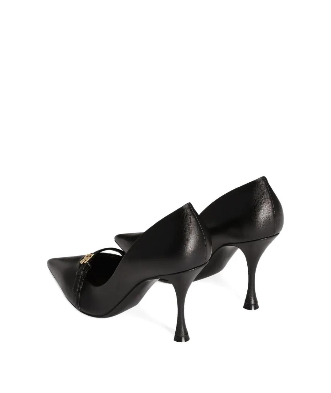 DOLCE&GABBANA Черные кожаные туфли, фото 4