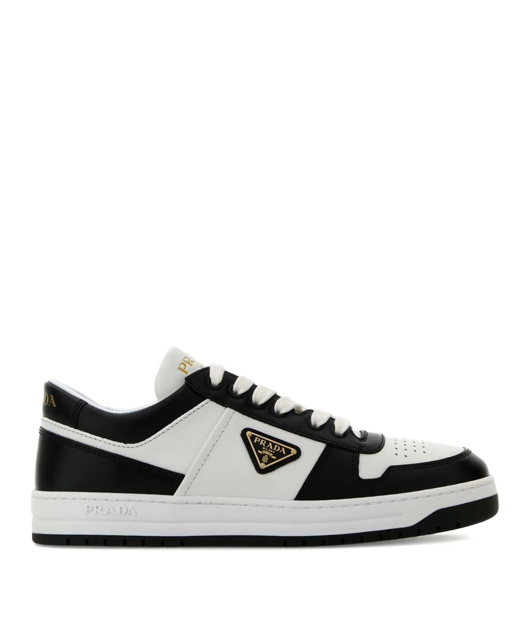 PRADA Черные кожаные кеды, фото 1