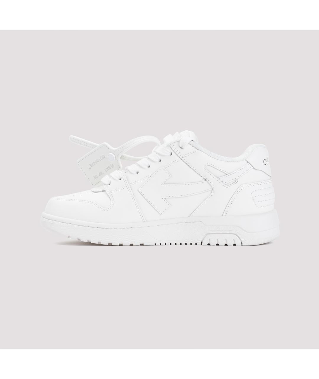 OFF-WHITE Белые кожаные кроссовки, фото 2