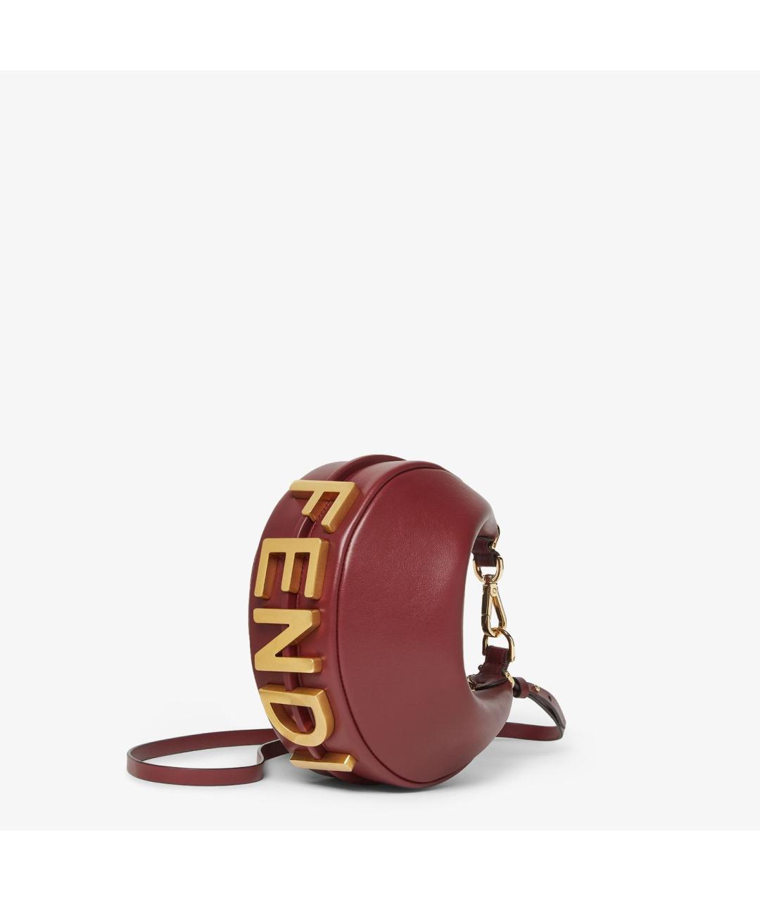 FENDI Красная кожаная сумка с короткими ручками, фото 2