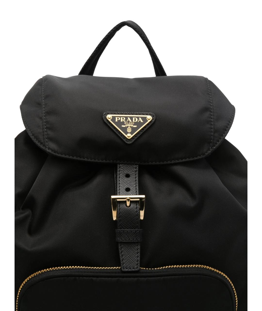 PRADA Черный синтетический рюкзак, фото 4