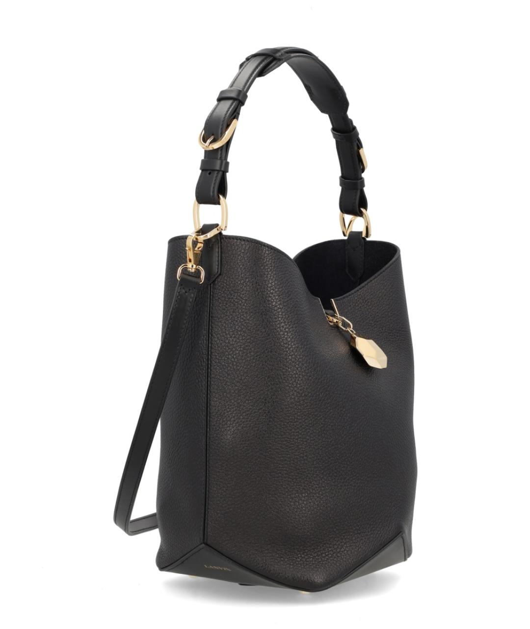 LANVIN Черная кожаная сумка через плечо, фото 1